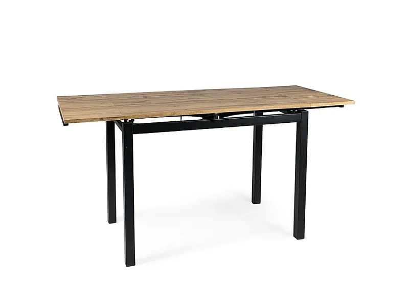 Table à manger extensible "GD017" - Marron clair/Noir - L 110(170) x H 74 cm