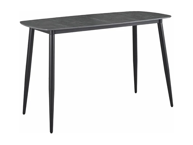 Table haute 140 cm arrondie céramique gris anthracite marbré - RYDER