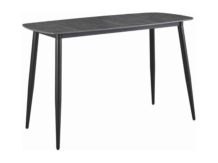 Table haute 140 cm arrondie céramique gris anthracite marbré - RYDER