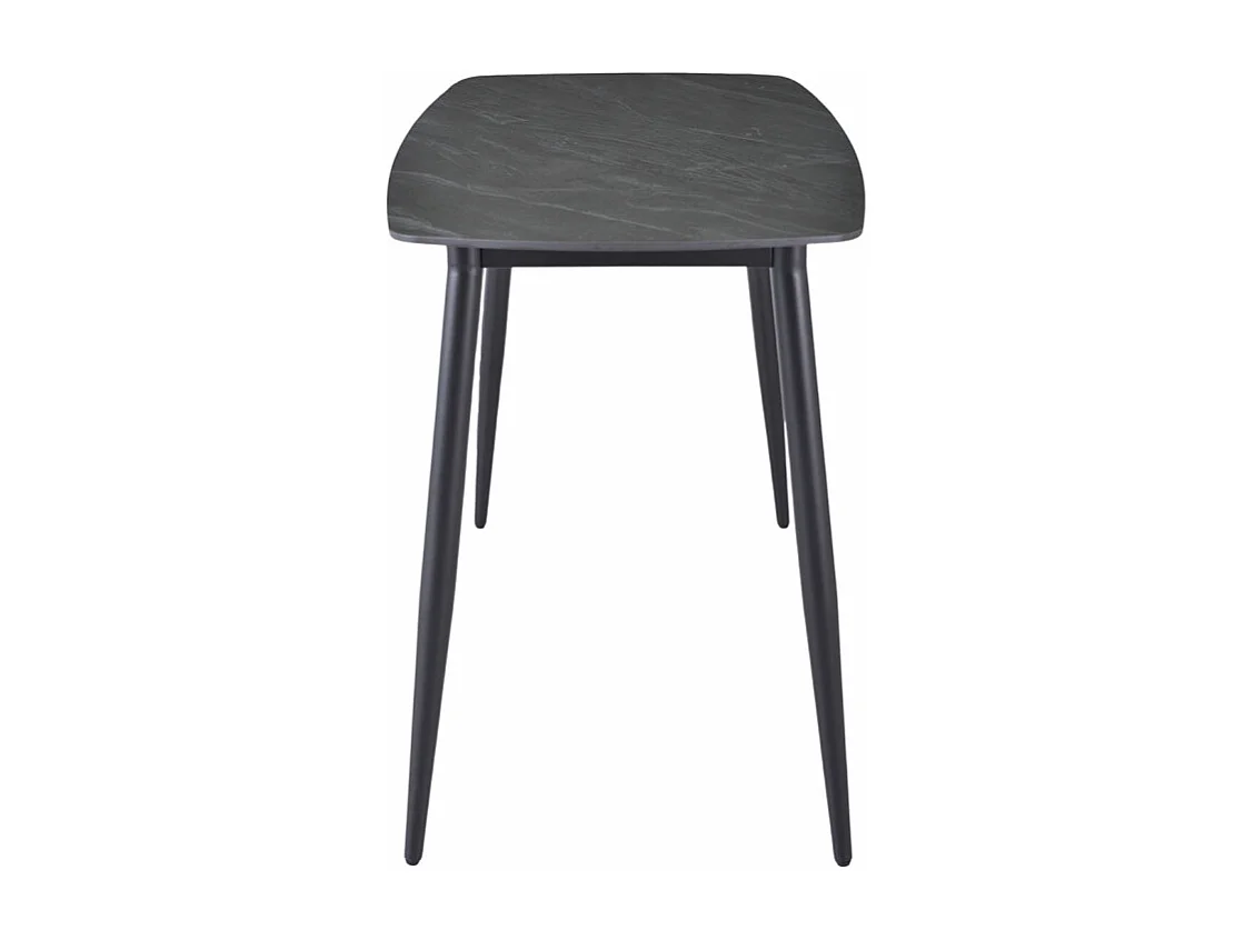 Table haute 140 cm arrondie céramique gris anthracite marbré - RYDER