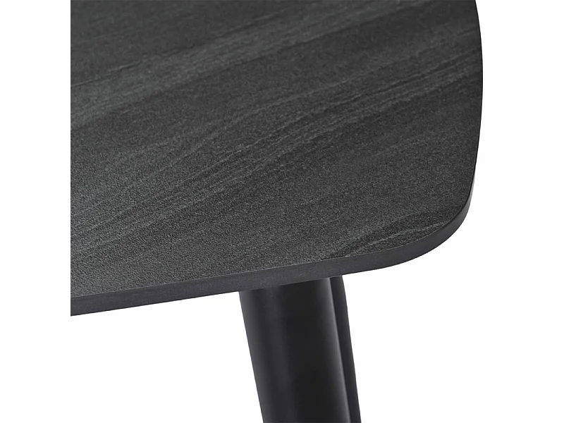 Table haute 140 cm arrondie céramique gris anthracite marbré - RYDER