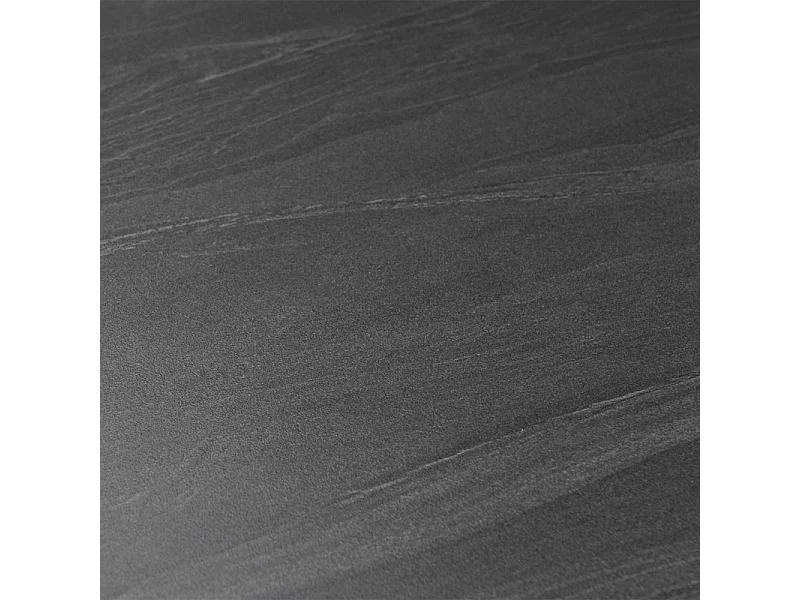 Table haute 140 cm arrondie céramique gris anthracite marbré - RYDER