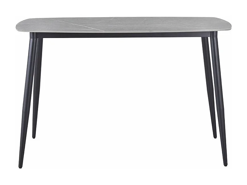 Table haute 140 cm plateau arrondi céramique gris marbré - RYDER