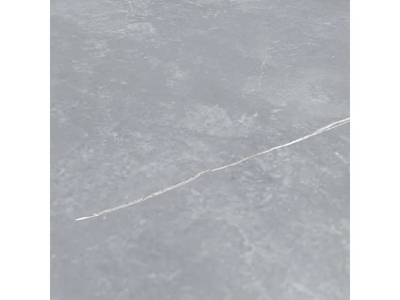 Table haute 140 cm plateau arrondi céramique gris marbré - RYDER