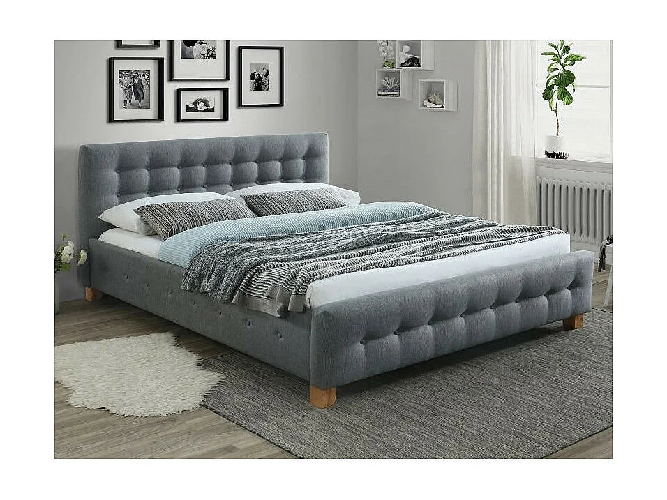 Łóżko BARCELONA 160x200 szare