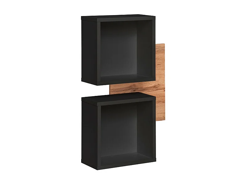 Półka EASY czarna/dąb wotan