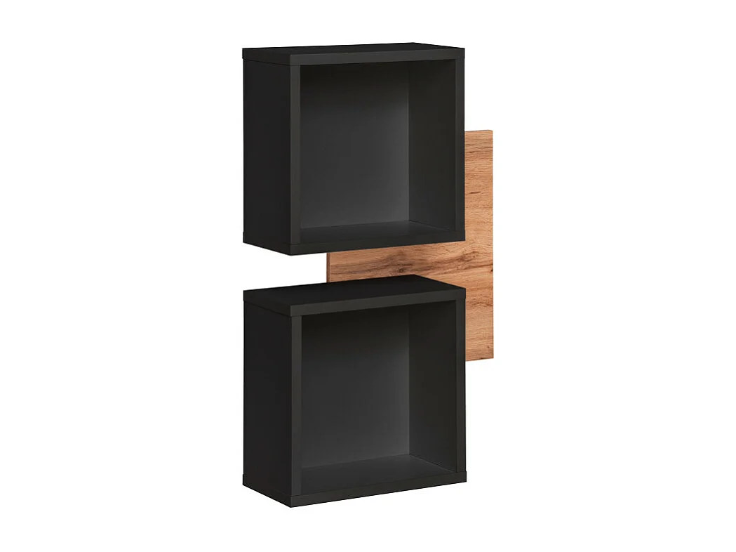 Półka EASY czarna/dąb wotan