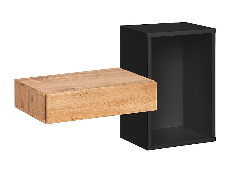 Étagère Murale & Tiroir Design "Easy" 100cm Noir