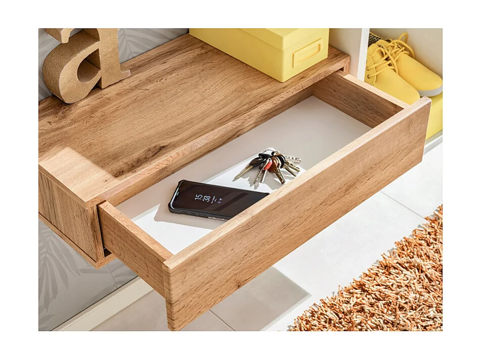 Étagère Murale & Tiroir Design "Easy" 100cm Noir