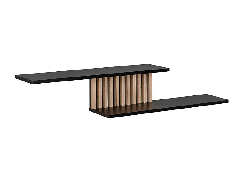 Etagère murale "Cameron" - Noir/Beige - L 160 x H 30 x P 25 cm