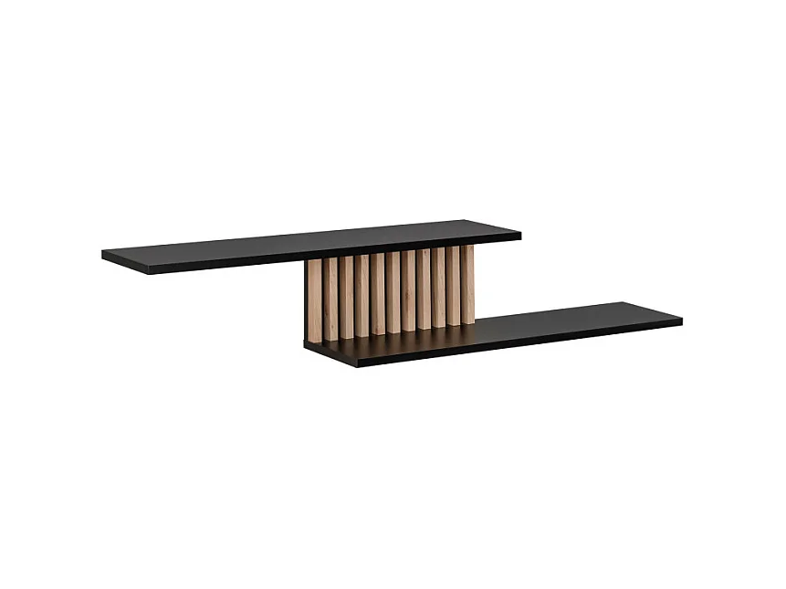 Etagère murale "Cameron" - Noir/Beige - L 160 x H 30 x P 25 cm