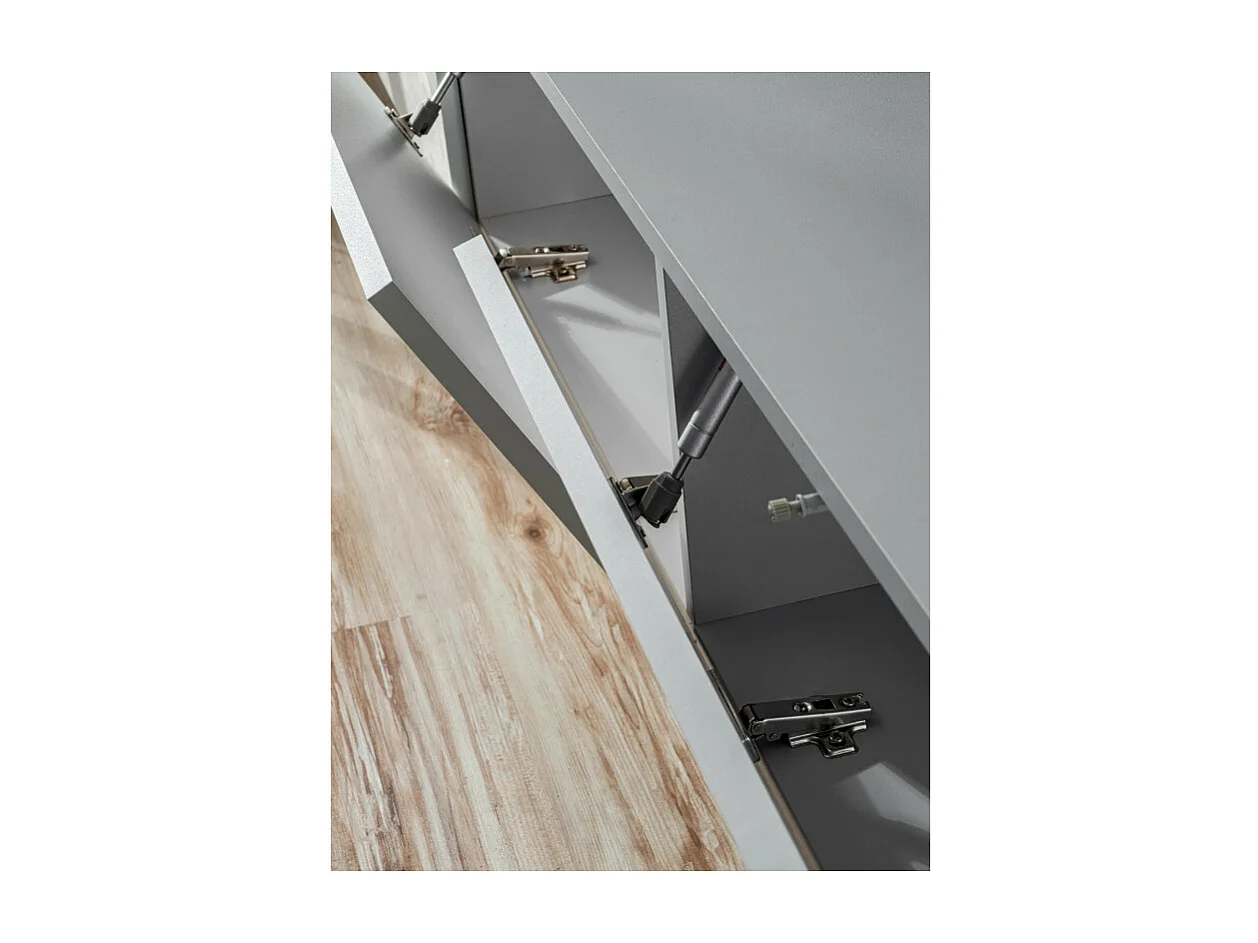 Szafka RTV VERTI 180 perla gray + panel ścienny