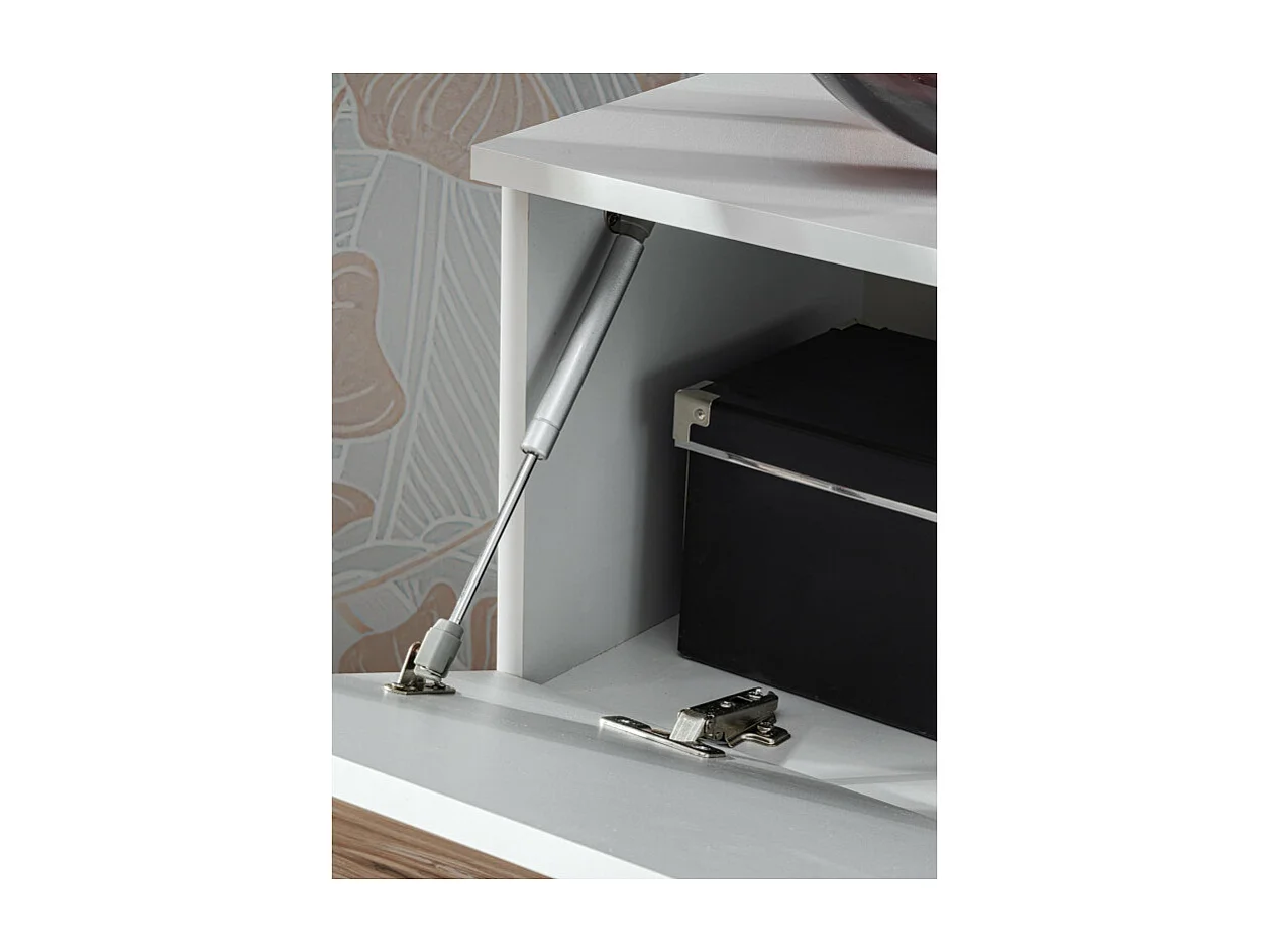 Szafka RTV VERTI 180 perla gray + panel ścienny