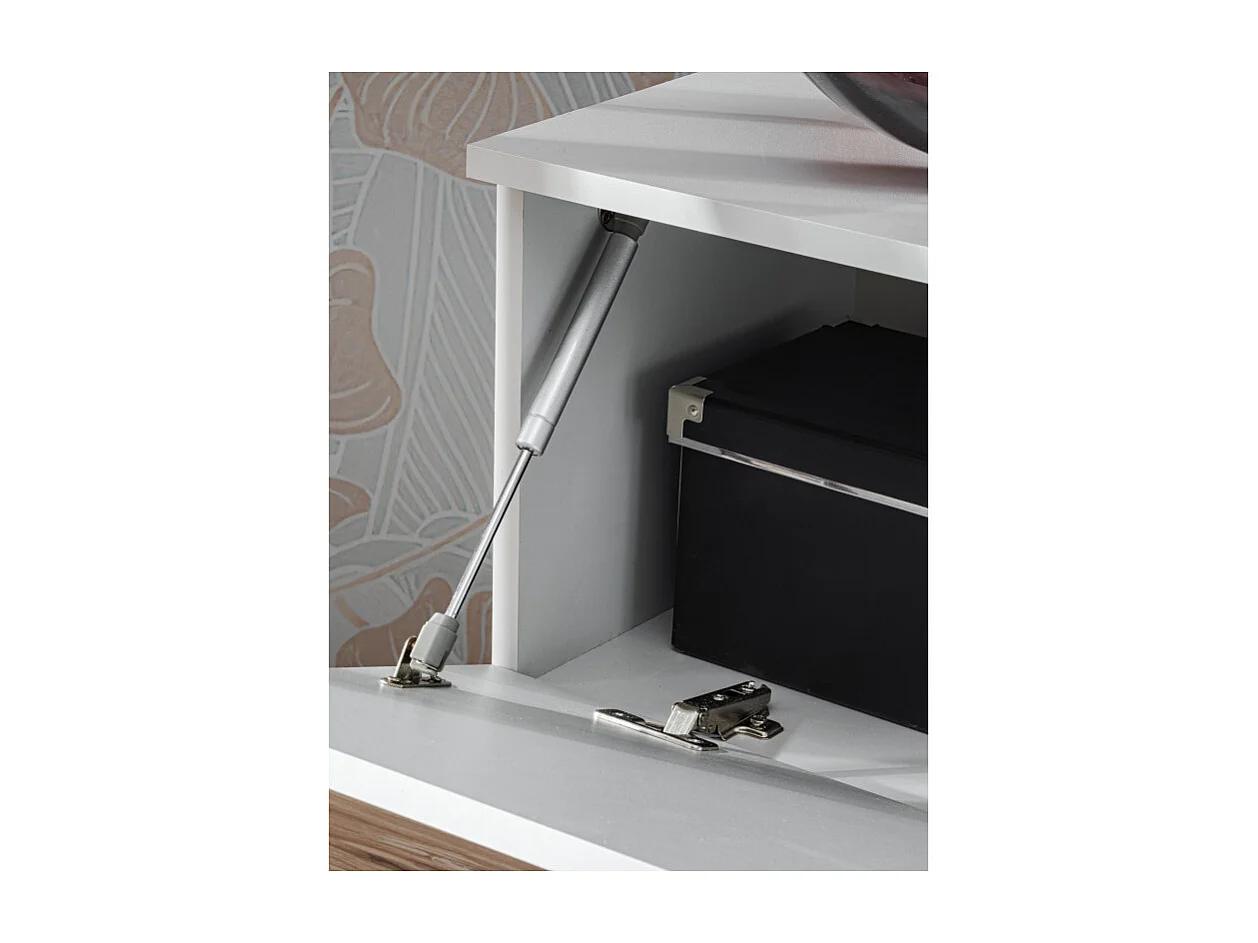 Szafka RTV VERTI 180 perla gray + panel ścienny