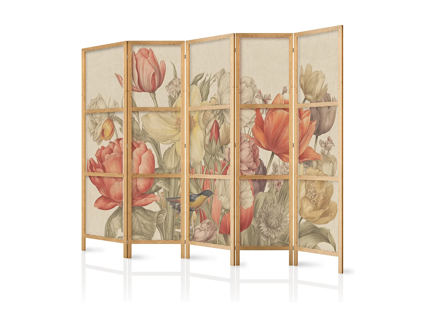 Parawan japoński Artgeist Kwiaty 225 x 172 cm 1 szt