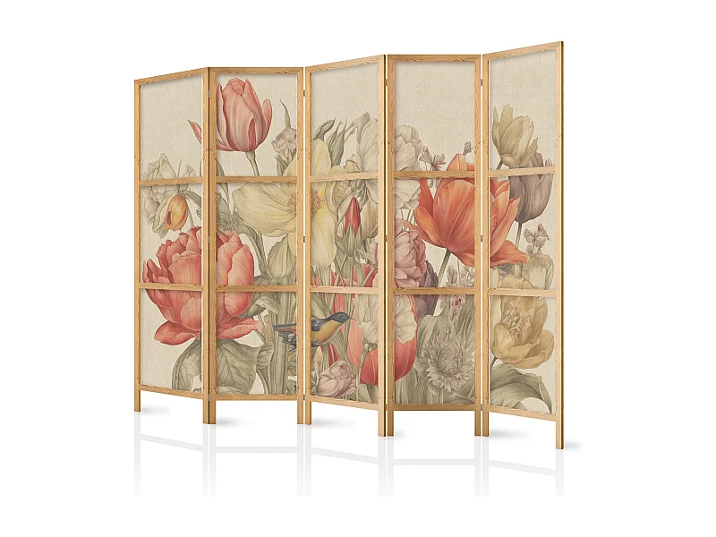 Parawan japoński Artgeist Kwiaty 225 x 172 cm 1 szt