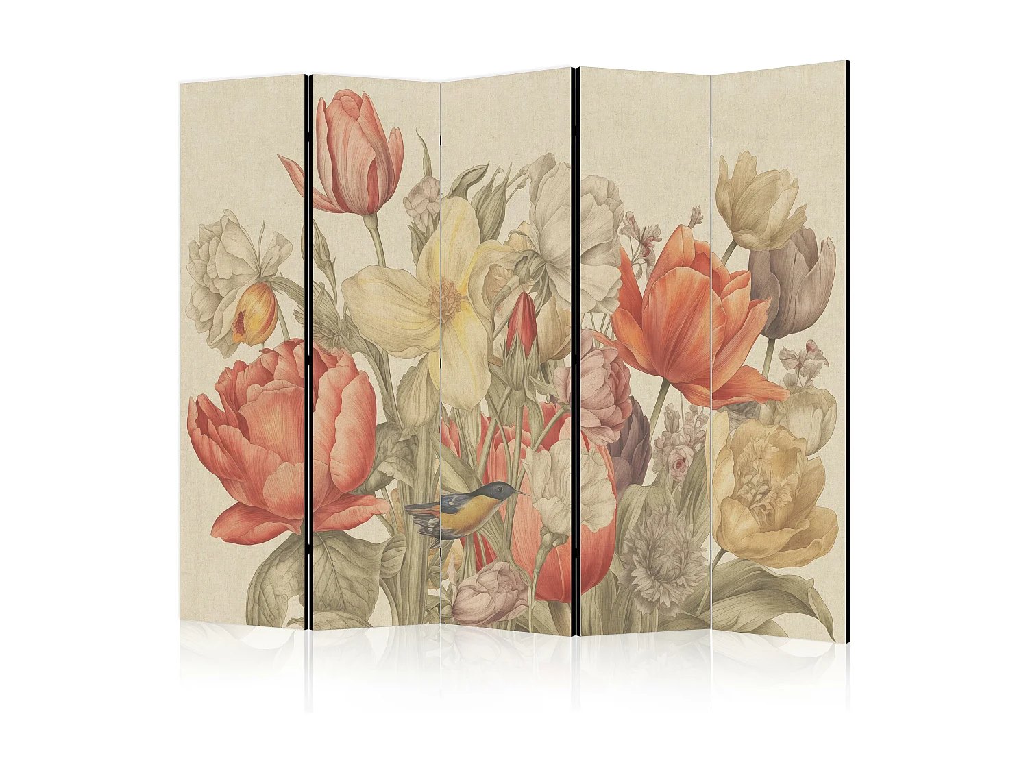 Parawan akustyczny Artgeist Kwiaty 225 x 172 cm 1 szt