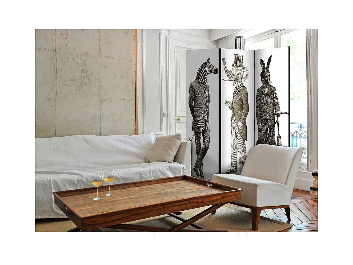 Paravent Zoo élégant 3 volets - Artgeist