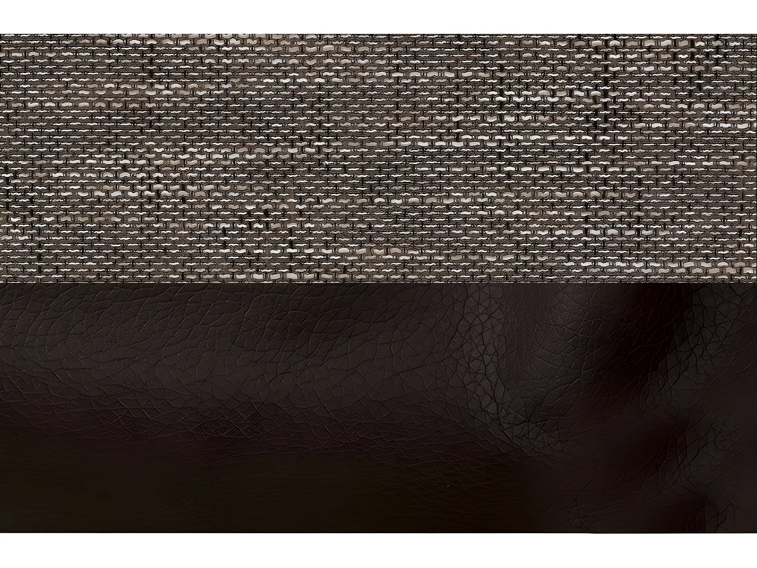 Canapé d'angle convertible - ERMAN - en tissu et simili 5 places, marron et chocolat, angle droit (vu de face)