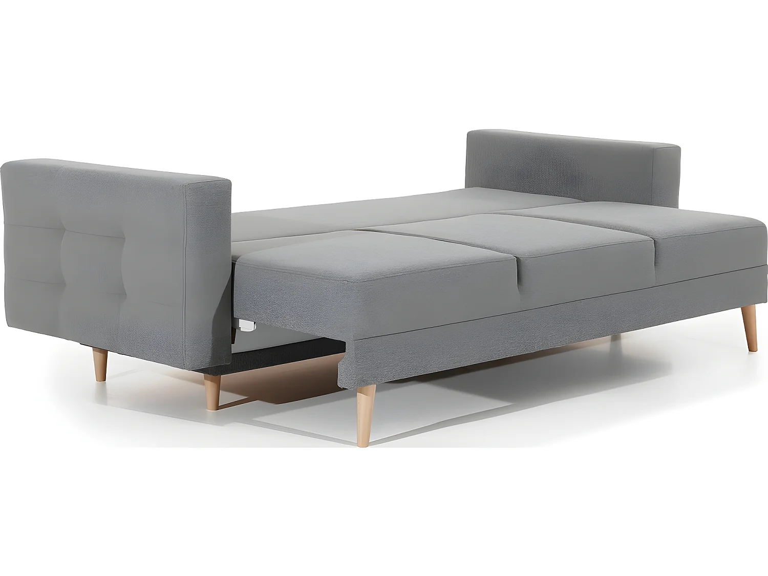 Canapé 3 places convertible - en tissu de qualité gris, ASVENA