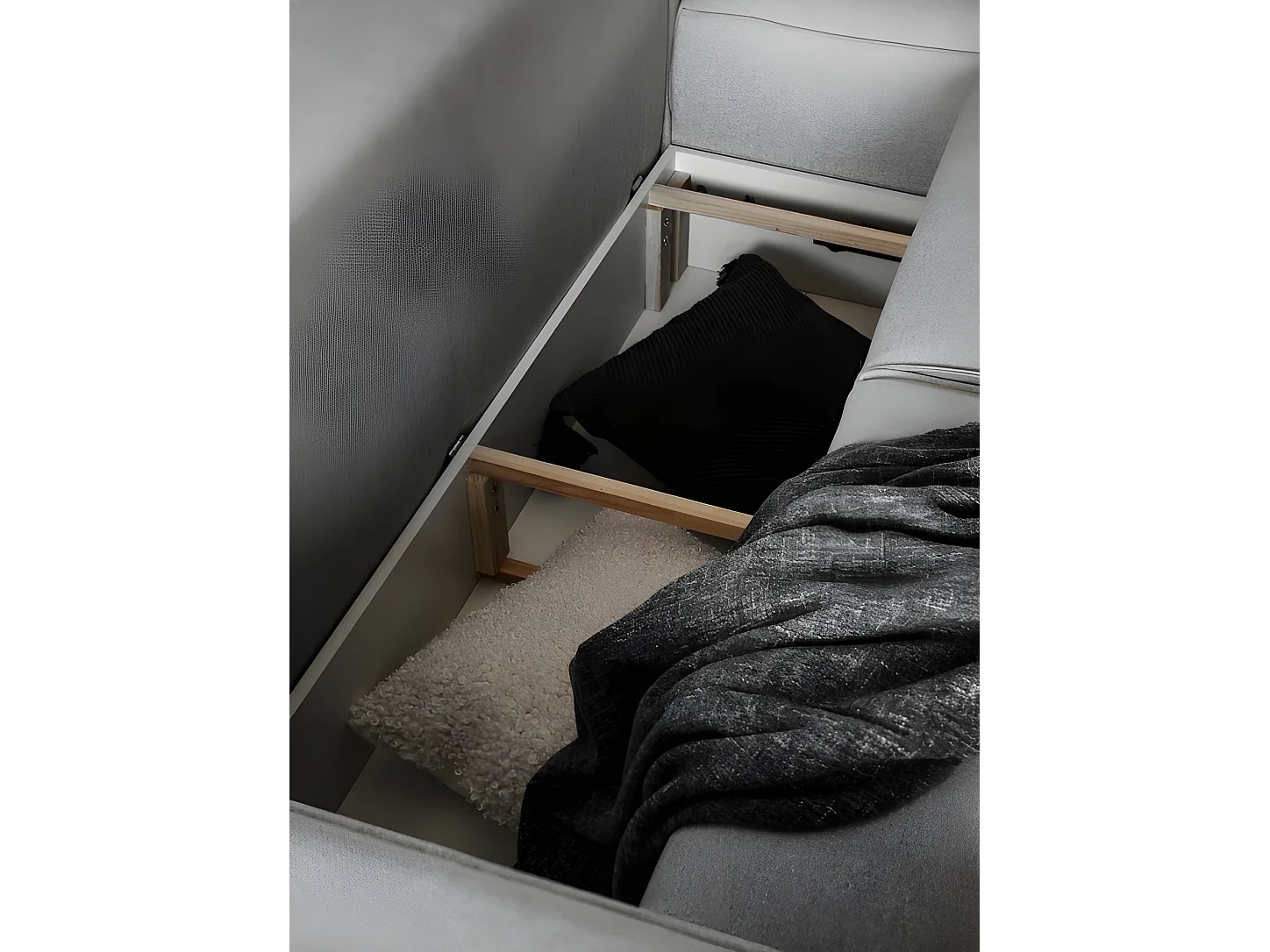 Canapé d'angle convertible - SIDNEY VELOURS - en tissu Luxe - 5/6 places, chocolat, angle droit (vu de face)