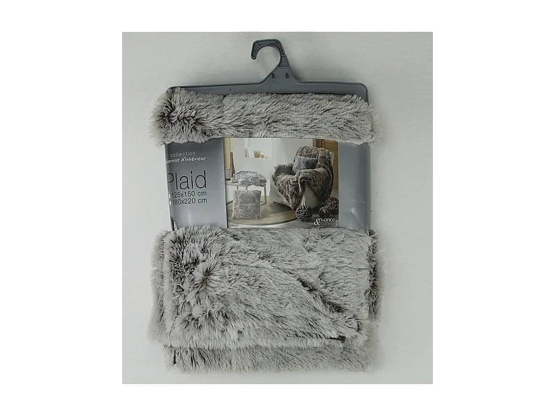 Plaid Imitation Fourrure "Antartic" 125x150cm Chocolat