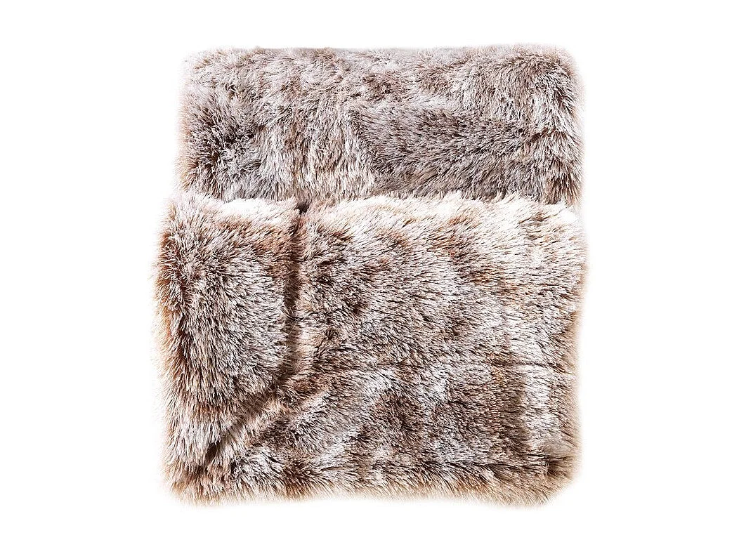 Plaid Imitation Fourrure "Antartic" 125x150cm Chocolat