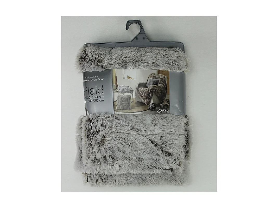 Plaid Imitation Fourrure "Antartic" 125x150cm Chocolat