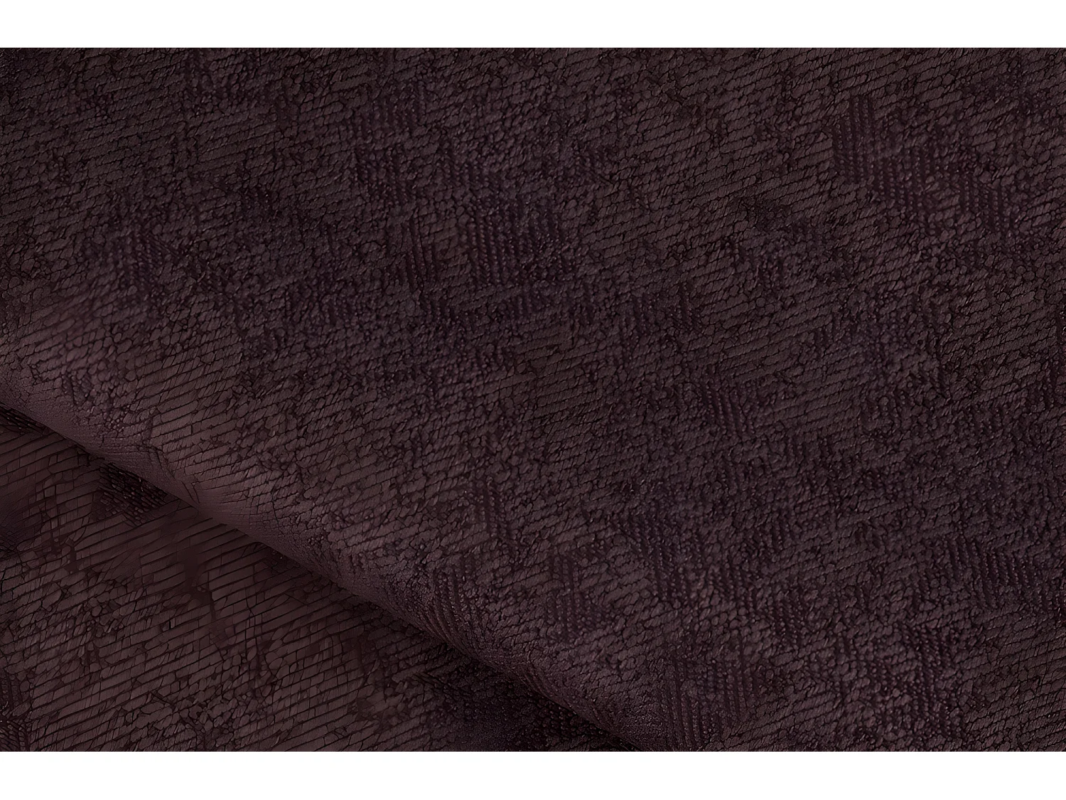 Canapé d'angle convertible - LARSON - en tissu Luxe, 5 places, bordeaux, angle droit (vu de face)