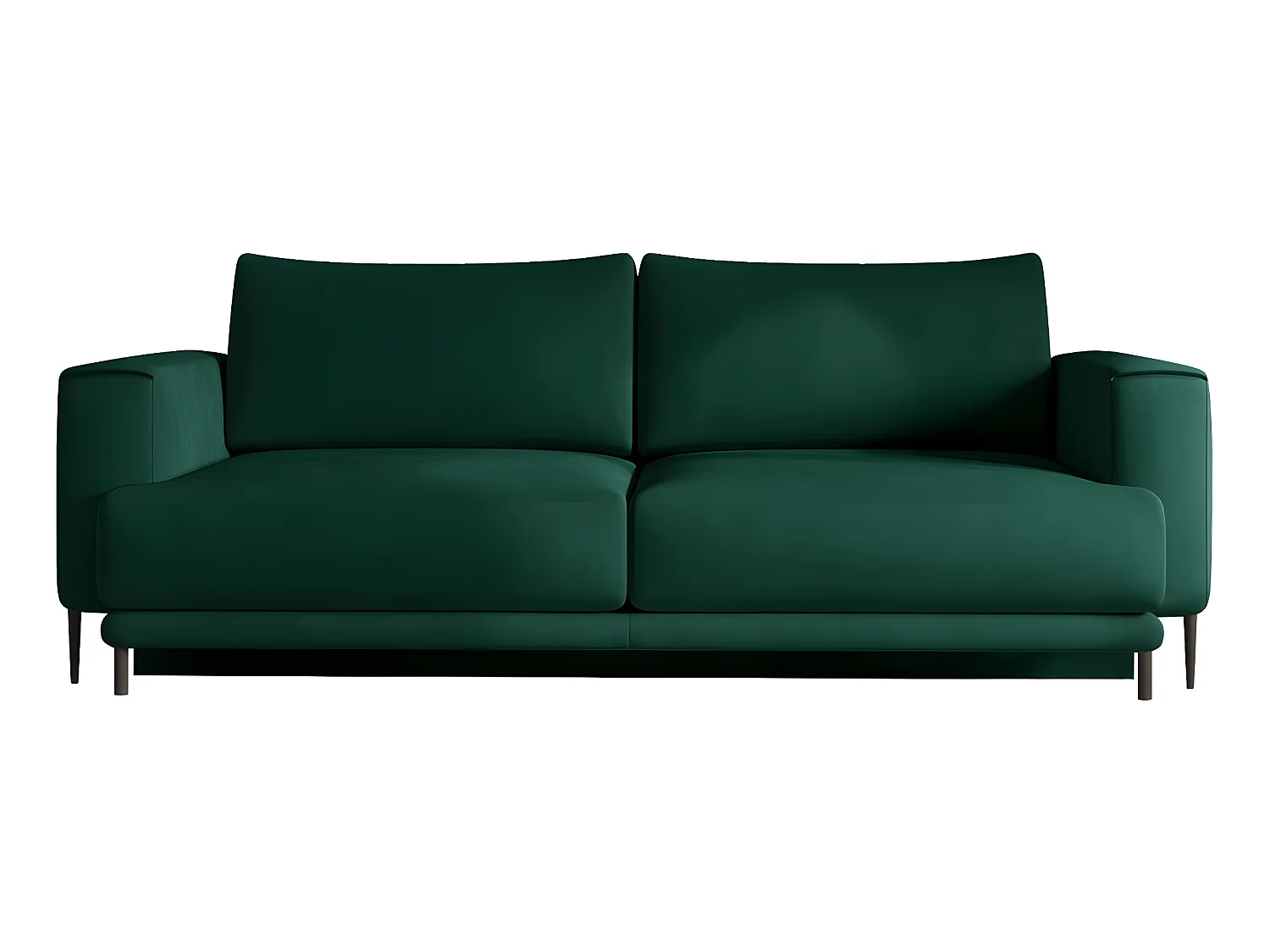 Canapé 3/4 places convertible et espace de rangement - vert - en tissu de qualité, DANY