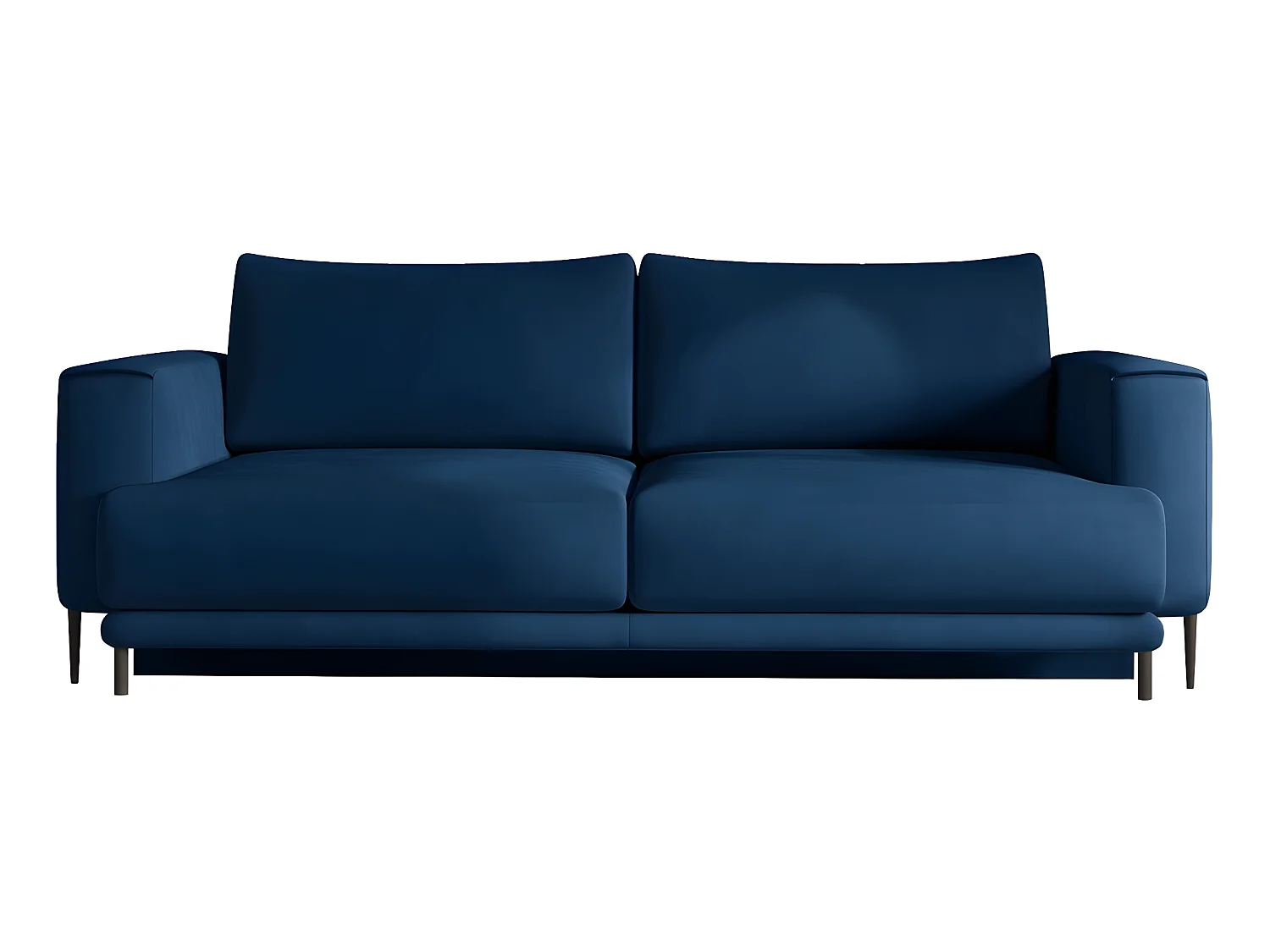 Canapé 3/4 places convertible et espace de rangement - bleu - en tissu de qualité, DANY