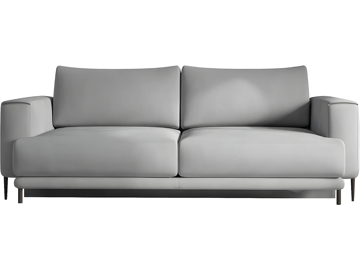 Canapé 3/4 places convertible et espace de rangement - gris - en tissu de qualité, DANY