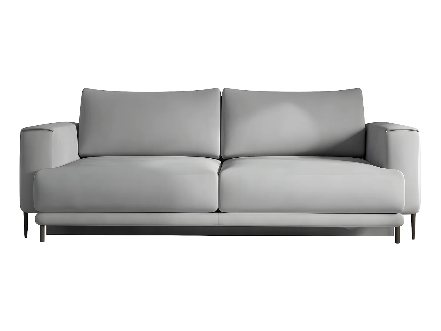 Canapé 3/4 places convertible et espace de rangement - gris - en tissu de qualité, DANY