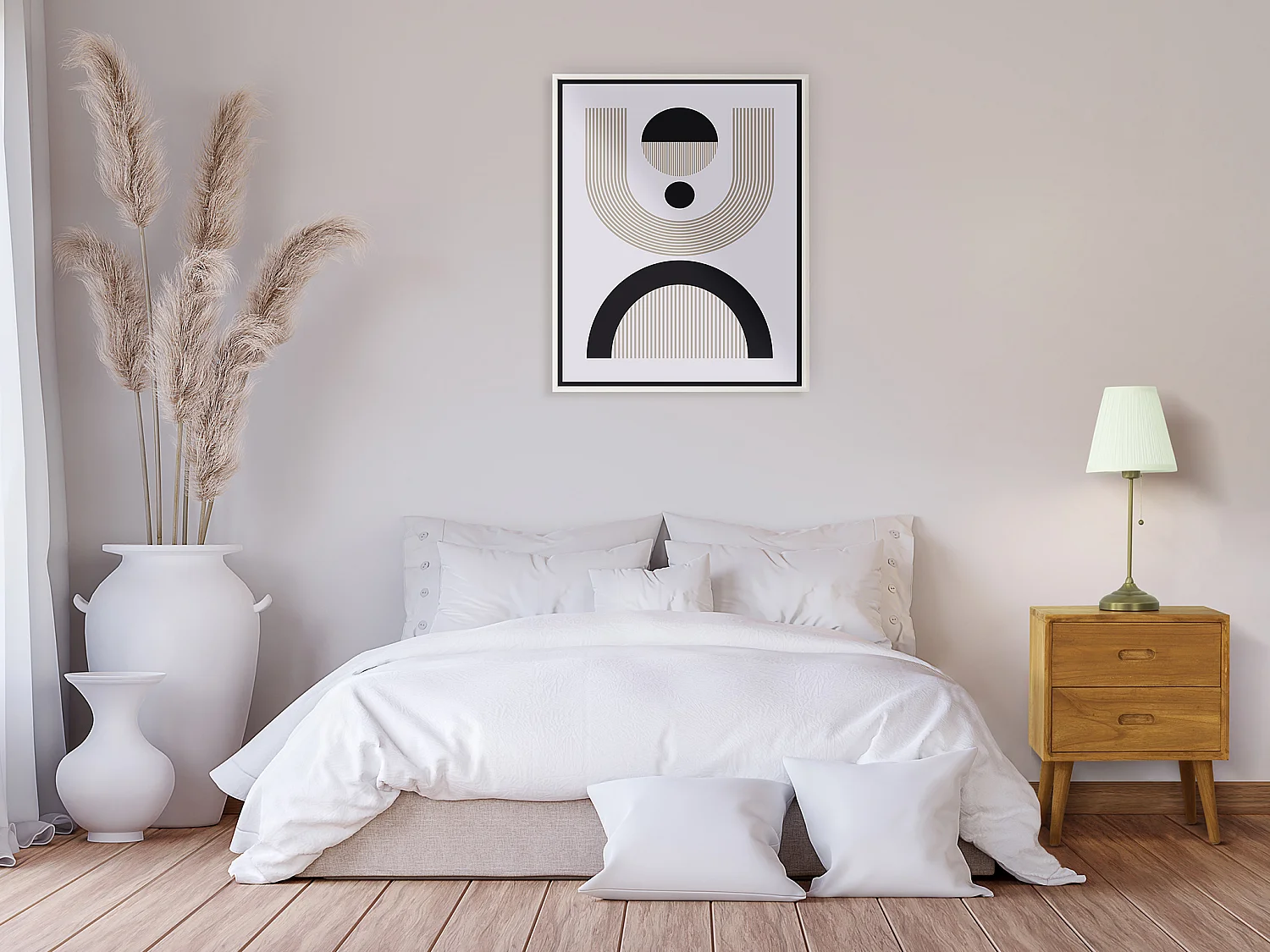 Nachttisch mit 2 Schubladen - Mindi - Holzfarben - PONIDA