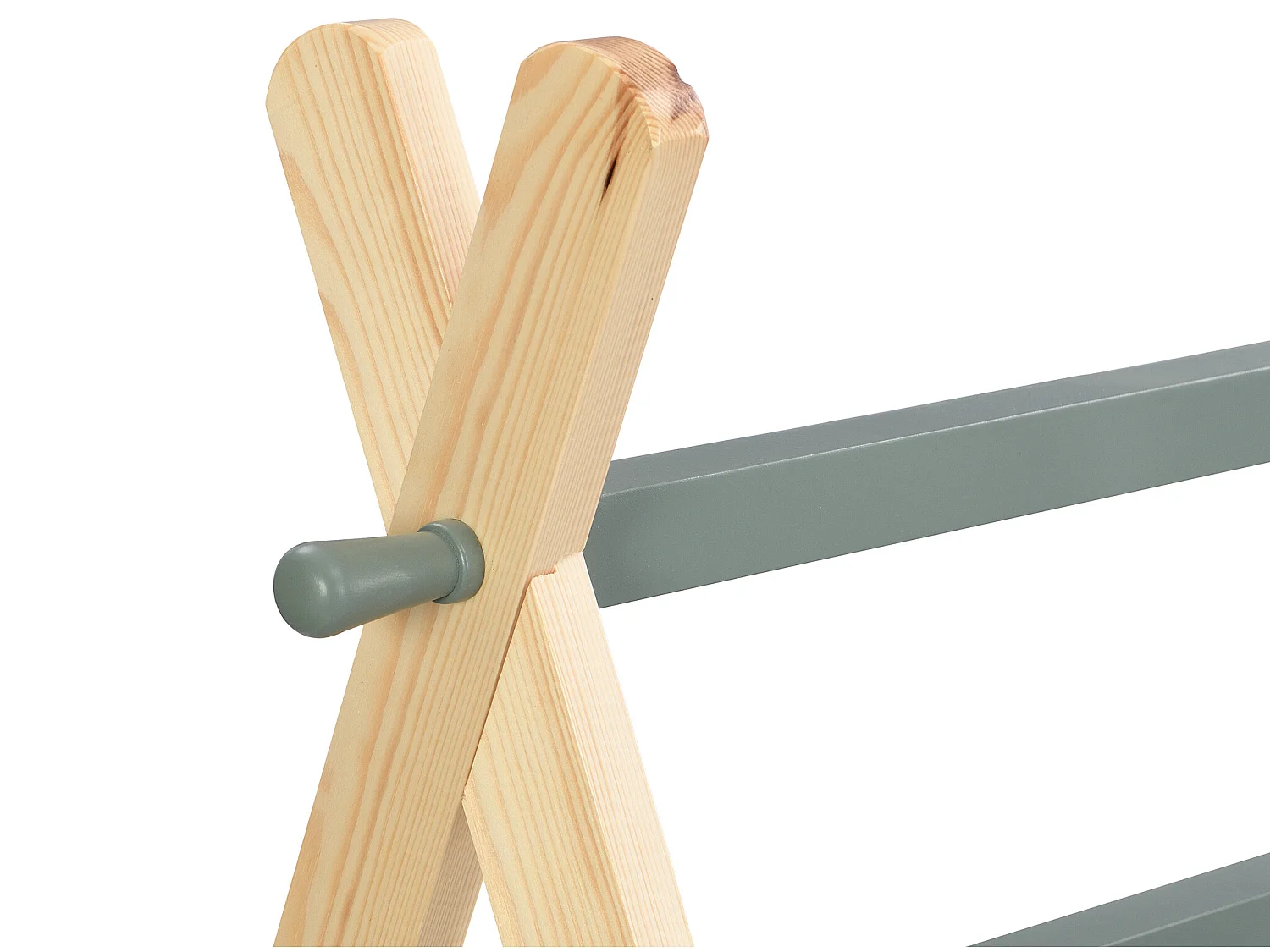 Lit tipi 90 x 190 cm - Pin - Coloris : Naturel et vert - SIOUX