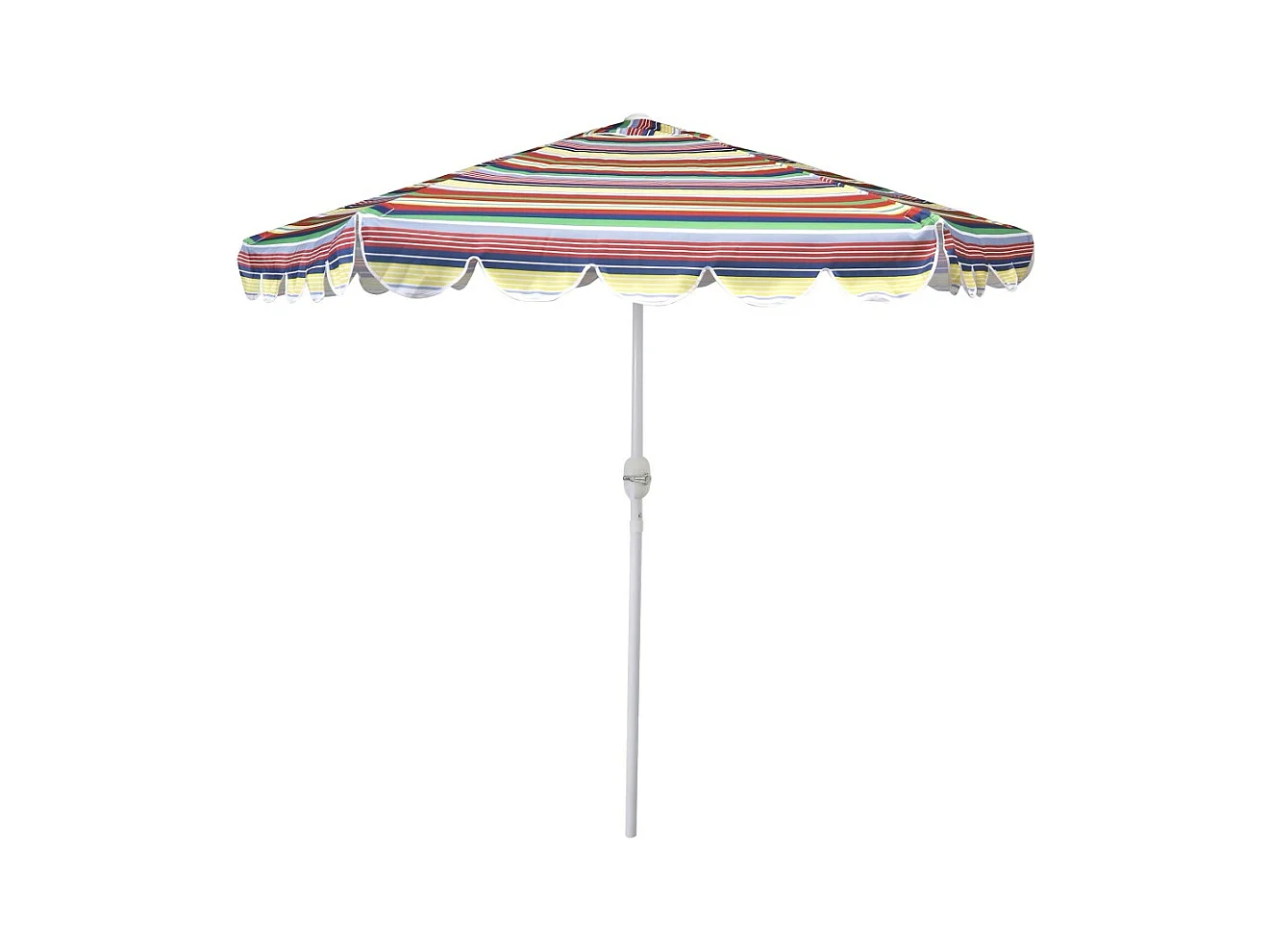Parasol inclinable multicolore – Ø2,50m – H2,31m – Aluminium – Toile polyester 160g/m² – Manivelle