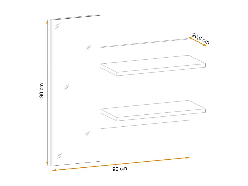 Lustro do przedpokoju PEDRO hickory jackson