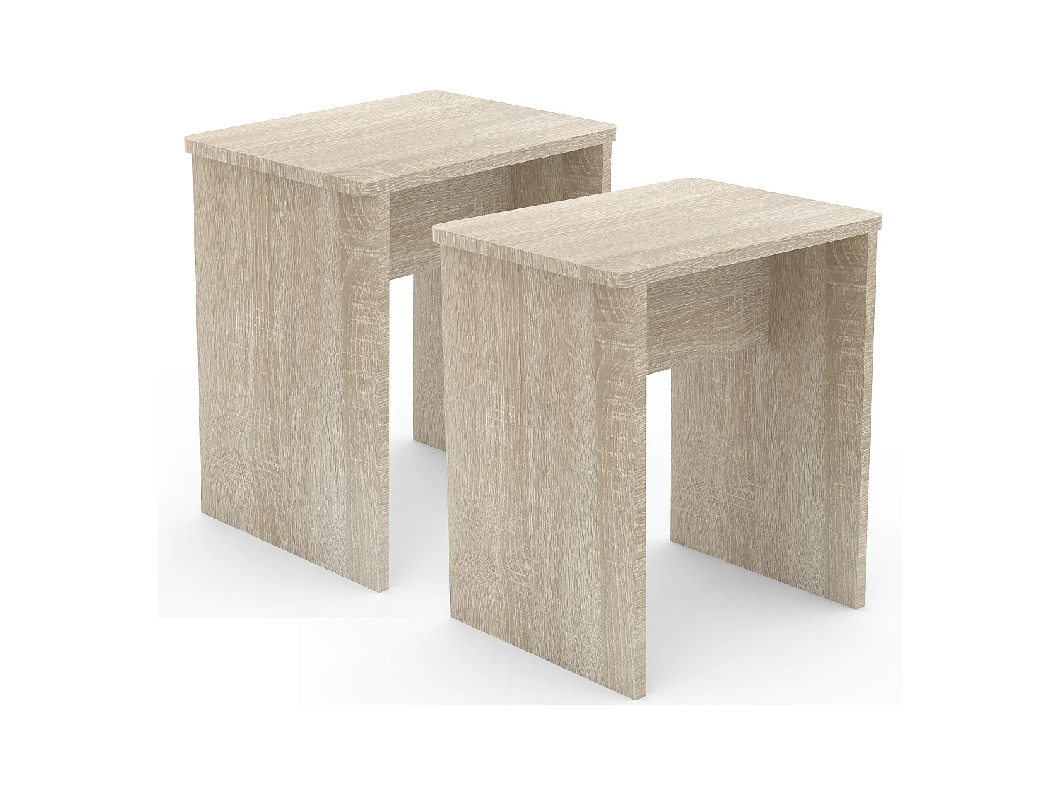 2er Set Sitzhocker Fußablage Beistelltisch Esal