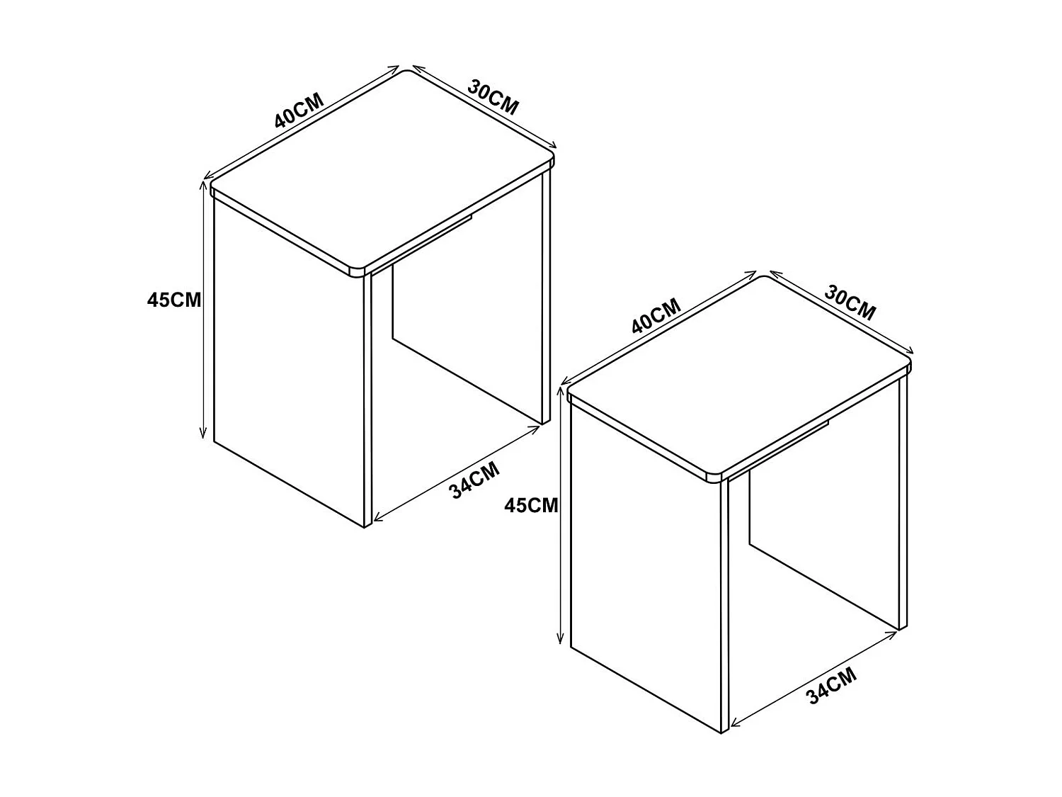Dining Group Esal Sonoma Oak H. 45 x W. 40 x D. 30 cm