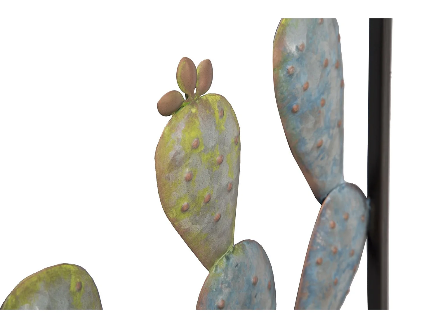 Pannello cactus in metallo multicolore cm 31x2,5x90