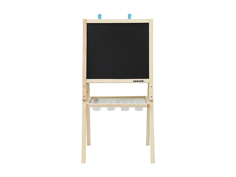 Pizarra de madera de doble cara para niños natural