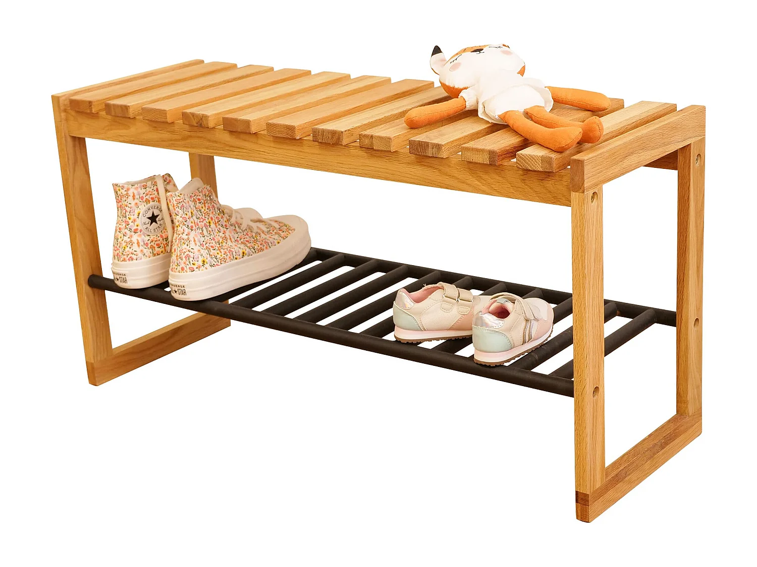 Meuble à chaussures avec banc en bois massif - MC17011