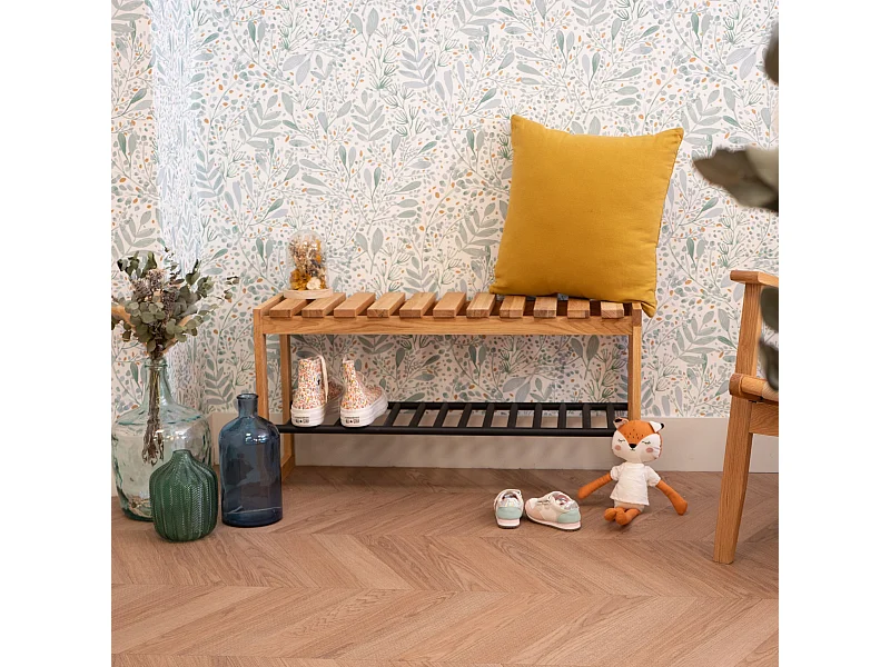 Meuble à chaussures avec banc en bois massif - MC17011