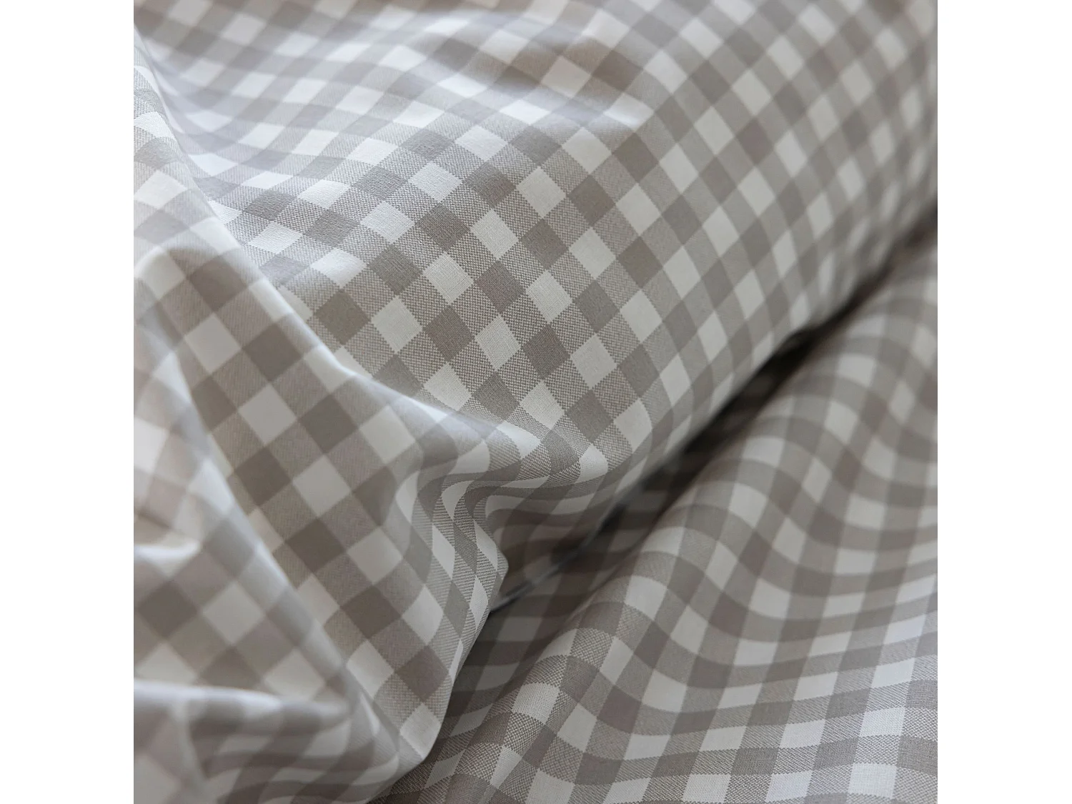 Parure de lit Vichy 200x200 Beige