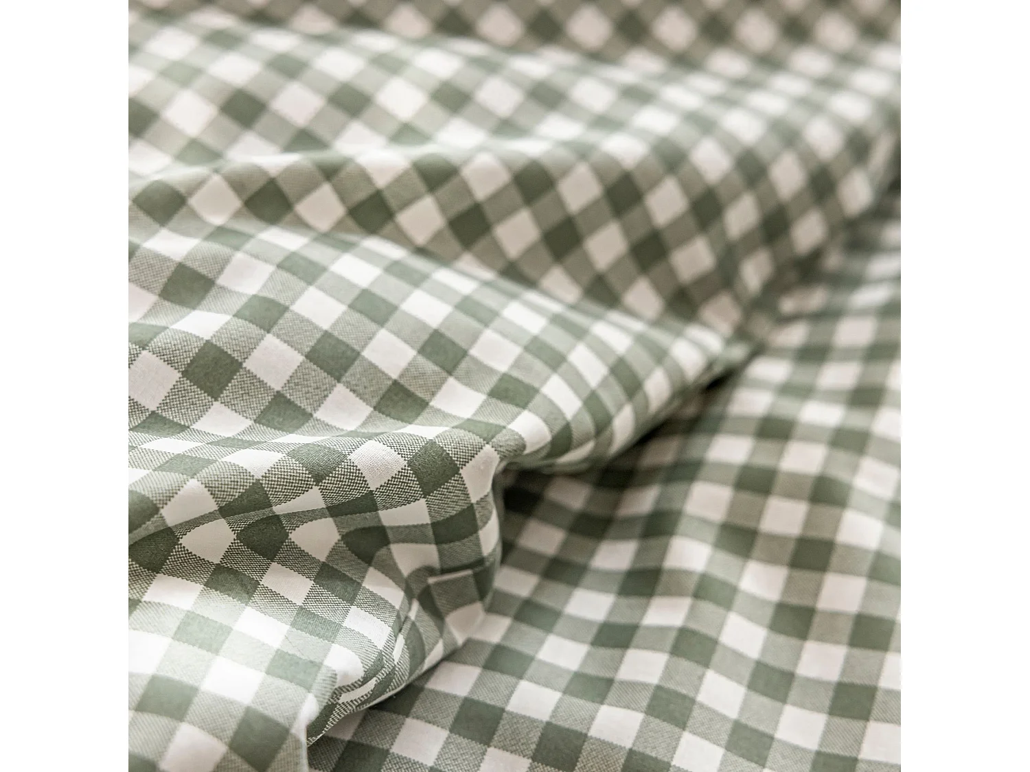 Parure de lit Vichy 200x200 Vert d'eau