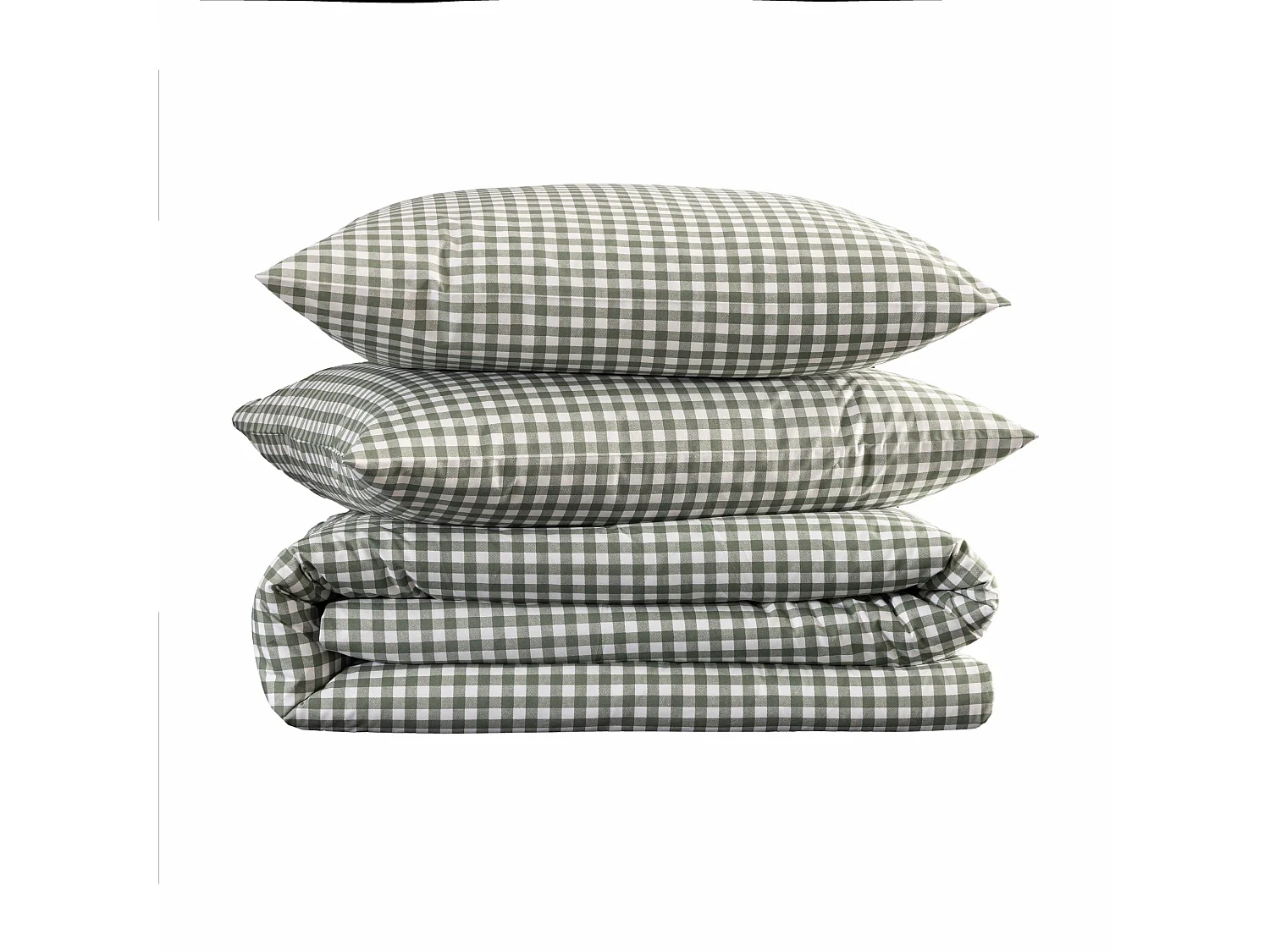Parure de lit Vichy 200x200 Vert d'eau