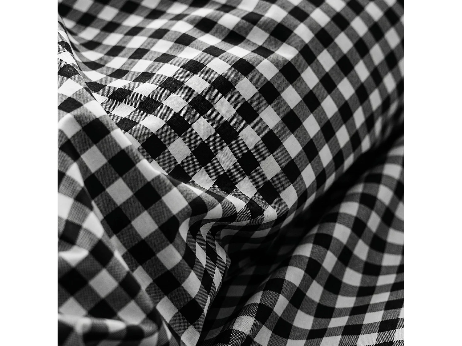Parure de lit Vichy 140x200 Noir