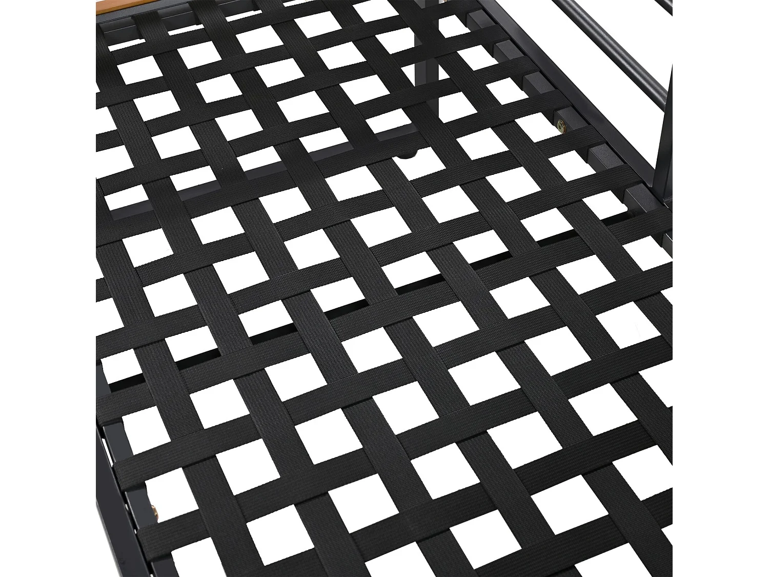 Móveis de jardim modulares - com armações de ferro galvanizado e apoios de braços de madeira - mesa de café e sofá modular 6 lugares