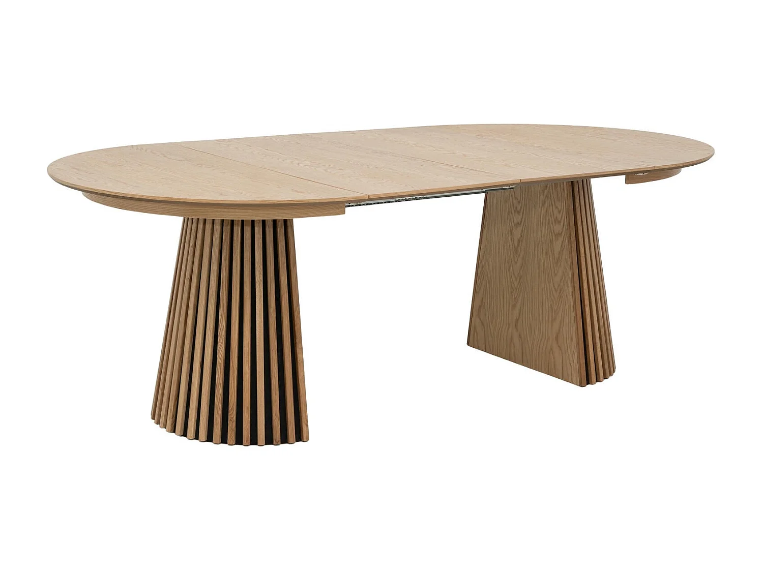 Runder Esstisch Ausziehbar Svendborg - MDF & Eiche - Natürlich