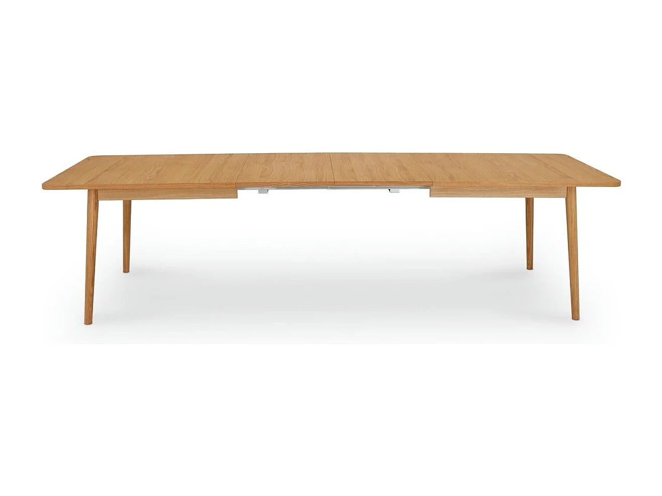 Rechthoekige Uitschuifbare eettafel Nyborg - 6 à 8 personen- MDF & eiken fineer - Natuurlijk olie